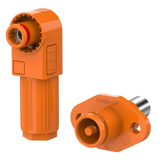 SCJ Crimp Socket Connectors for Battery Energy Storage System Orange Positive IP67 Waterproof 50A Rotatable Energy Storage Connector