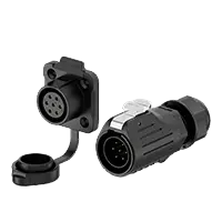 LP20 7 Pin Waterproof Connector Aviation Waterproof Connector Solder Type 10A Power Panel All Plastic