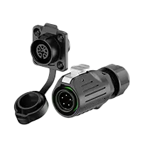 LP16 5A Power Waterproof Connector Screw Type Flange All Plastic 5 Pin Reverse Mounting Aviation Plug Socket