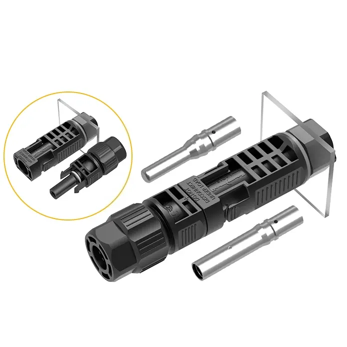 SCJ PV4 Series 25A MC4 Male Female Solar Panel Cable Connectors Wire to Board Manual Unlock