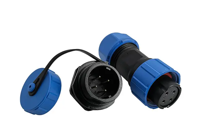 SP17 4 Pin Circular Connector Electrical Panel Mount Power Connector IP68