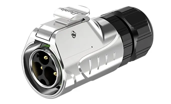 LP16 3 Pin Flange Connector Power Signal 10A Power Aviation Plug All Metal Crimping Type