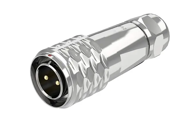 SF12 2 Pin Circular Plug Socket IP67 Push-Pull All Metal