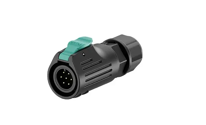 LP12 Panel 7Pin Waterproof Plug and Socket Connector Aviation Plug Socket Solder Type All Plastic