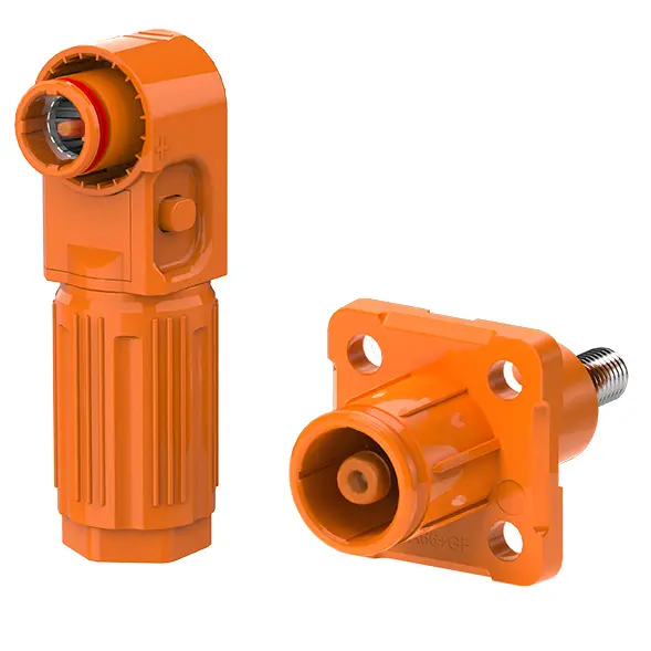 SCJ Stud Type High Voltage Battery Energy Storage Connector Orange Positive 250A Non-Rotatable Energy Storage Connector