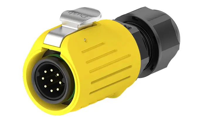 LP16 5A Power Yellow Waterproof Connector Panel 9 Pin All Plastic Reverse Mounting Aviation Plug Connector Socket