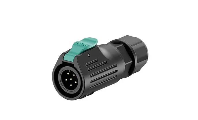 LP12 Panel Mounting 6Pin Waterproof Connector Screw Connection Type Aviation Plug Connector Socket All Plastic