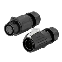 LP20 12Pin Solder Type Waterproof Connector 5A Power All Plastic Standard Circular Connector