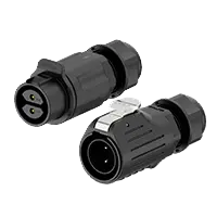 LP20 2Pin Screw Type Waterproof Connector Wire to Wire Circular Connector 20A Power All Plastic