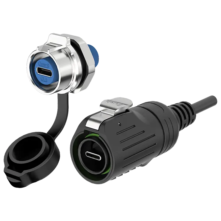 LP16-TYPE-C Device Panel Waterproof Connector 5.0Gb/s Industrial Waterproof Connector