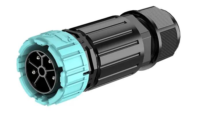 P25 Flange 4 Pin Male Female Waterproof Connector Industrial Waterproof Connector Waterproof IP68 Cable Connector