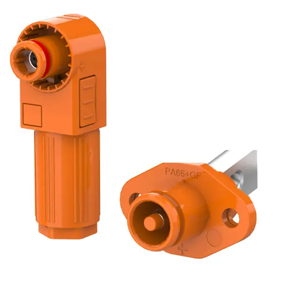 SCJ Screw Hole Connectors for Energy Storage Systems Orange Positive IP67 Waterproof 50A Rotatable Energy Storage Connector