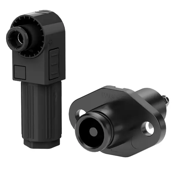 SCJ Stud Type Socket Connectors for Battery Energy Storage System Black Negative 50A Rotatable Energy Storage Connector