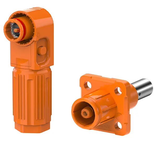 SCJ Crimp Socket Energy Storage Connector for Energy Storage System Orange Positive 300A Non-Rotatable Energy Storage Connector