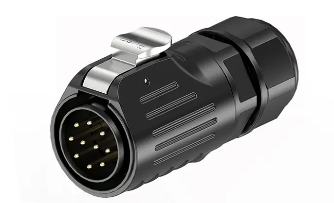 LP24 Outdoor Waterproof Wire Connectors Wire to Wire 10 Pin Waterproof Aviation Connector Cable Plug Solder Type All Plastic