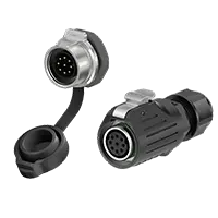 LP16 5A Power Waterproof Connector Panel 9 Pin Metal + Plastic Reverse Mounting Aviation Plug Connector