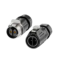 LP24 Waterproof Connector 2 Pin Waterproof Aviation Plug Circular Connector Screw Type