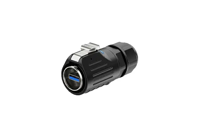 LP24-USB Device Flange Outdoor Waterproof Electrical Wire Connector Waterproof Aviation Plug All Plastic