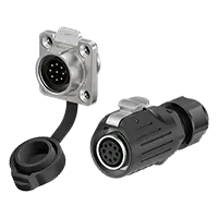 LP16 5A Waterproof Connector Solder Type Flange 9 Pin Reverse Mounting Aviation Plug Connector Socket Metal + Plastic