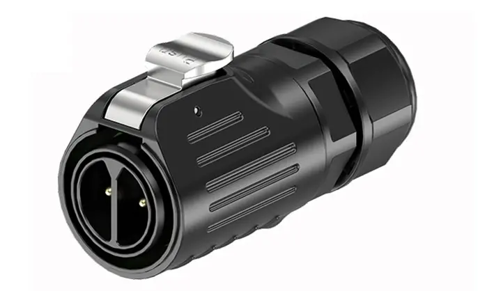 LP24 Panel Waterproof Plug Connector 2 Pin Waterproof Aviation Plug Solder Type All Plastic