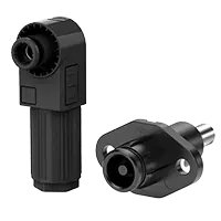 SCJ Crimp Socket Single Core Energy Storage Connector Black Negative IP67 Waterproof 50A Non-Rotatable Energy Storage Connector