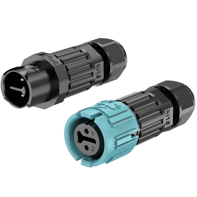 M15MP Circular Plug Connector Male Female Waterpoof Connector IP68 10A 2Pins Cable Connectors Waterproof Wire to Wire