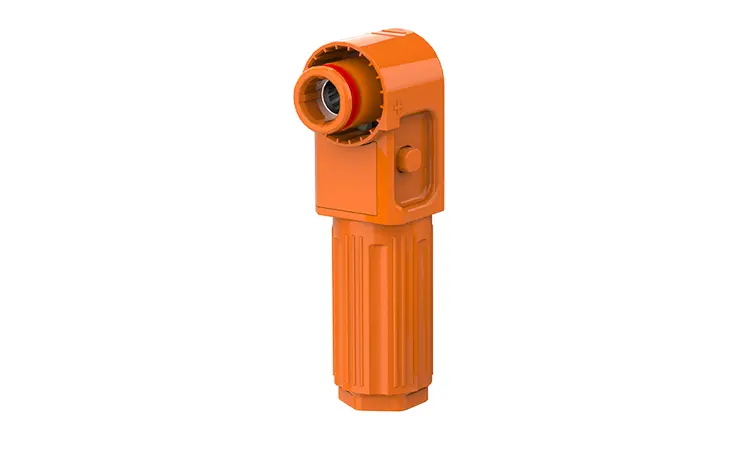 SCJ Stud Type Energy Storage Connector for Energy Storage System Orange Positive IP67 Waterproof 120A Rotatable Energy Storage Connector