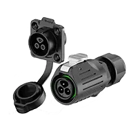 LP16 3 Pin Flange Electrical Waterproof Connectors 10A Power Aviation Plug Socket All Plastic Screw Type