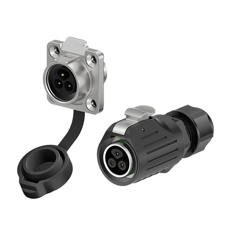 LP16 Outdoor Waterproof Electrical Wire Connector Metal 3 Pin 10A Flange Reverse Mounting Aviation Plug Screw Type