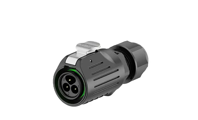 LP16 3 Pin Flange Electrical Waterproof Connectors 10A Power Aviation Plug All Plastic Solder Type