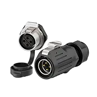 LP20 Solder Type 4 Pin Waterproof Connector Aviation Connector 20A Power Panel Metal + Plastic