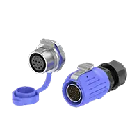 LP20 12Pin Blue Solder Type Waterproof Connector Aviation Plug 5A Power Panel Metal + Plastic