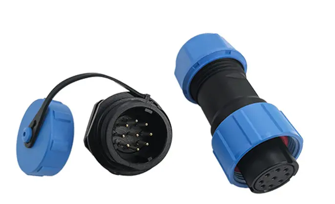 SP17 9 Pin Circular Connector Electrical Panel Mount Power Connector IP68