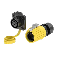LP20 12Pin Yellow Solder Type Waterproof Connector Waterproof Aviation Plug 5A Power Flange All Plastic