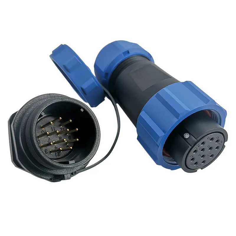 SP21 12 Pin Circular Connector Panel Mount Power Connector IP68