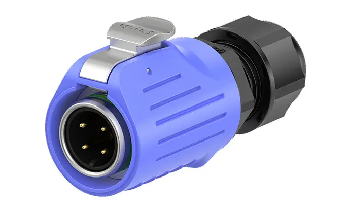 LP16 Blue Waterproof Panel Mount Male and Female Connectors 4 Pin 10A Electrical Waterproof Connectors