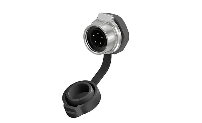 LP16 5A Power Waterproof Connector Panel 5 Pin Plastic+Metal Reverse Mounting Aviation Plug Socket Screw Type